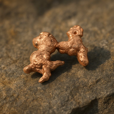 Kupfer Nuggets [3 Stück] | Mineraliensammlung | Esoterik & Spirit | 100% Kupfer