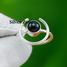 Black Onyx Gemstone 925 Sterling Silver Handmade Jewelry Ring Size 5 to 13
