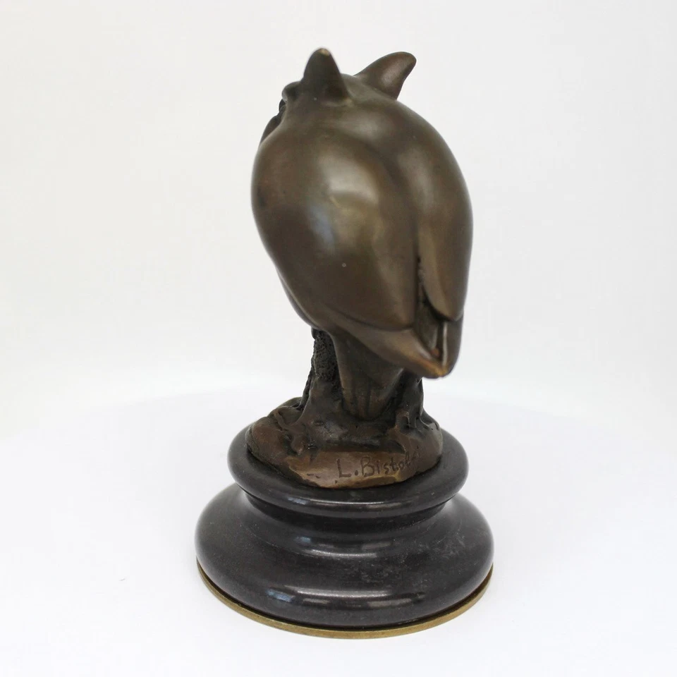 Statue Sculpture Chouette Hibou Oiseau Animalier Style Art Deco Style Art Nouvea - Photo 4/4