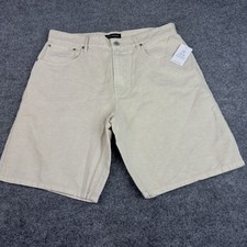 Lucky Brand Linen Blend Shorts Mens 34X9.5 Flat Front Summer Casual 5 Pocket New