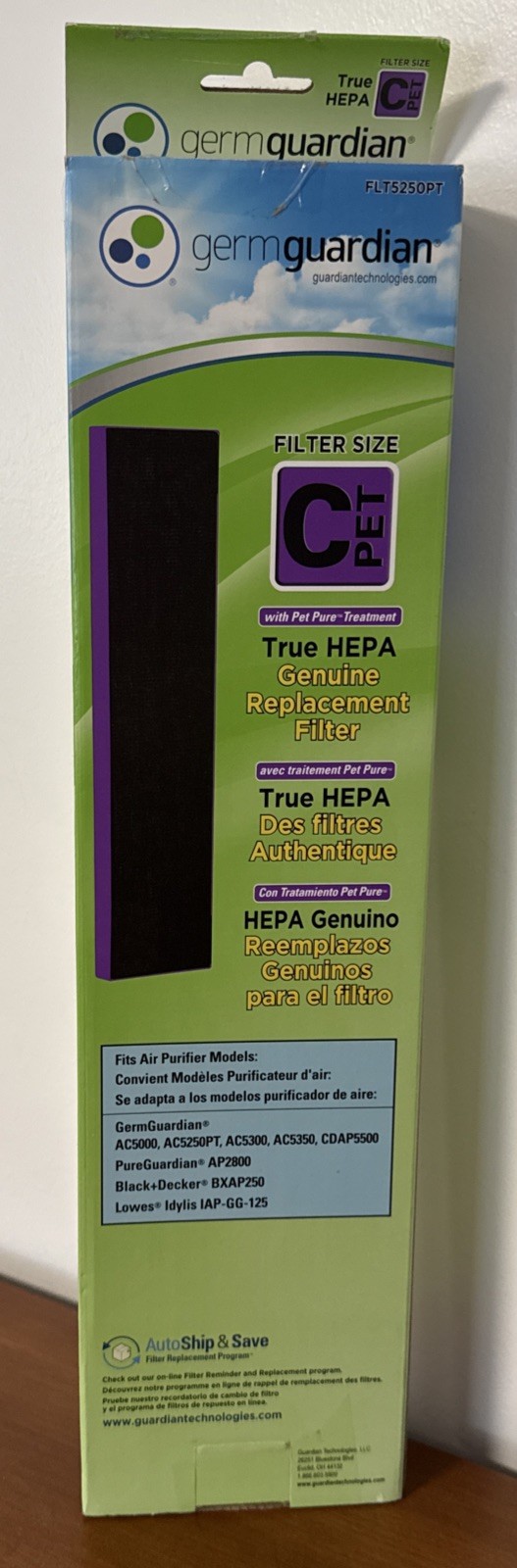 C Pet Pure Hepa Genuine Air Purifier Replacement Flt5250pt
