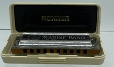 Harmonica M Hohner Marine Band No 1896 A440 Key of C Germany Original Box
