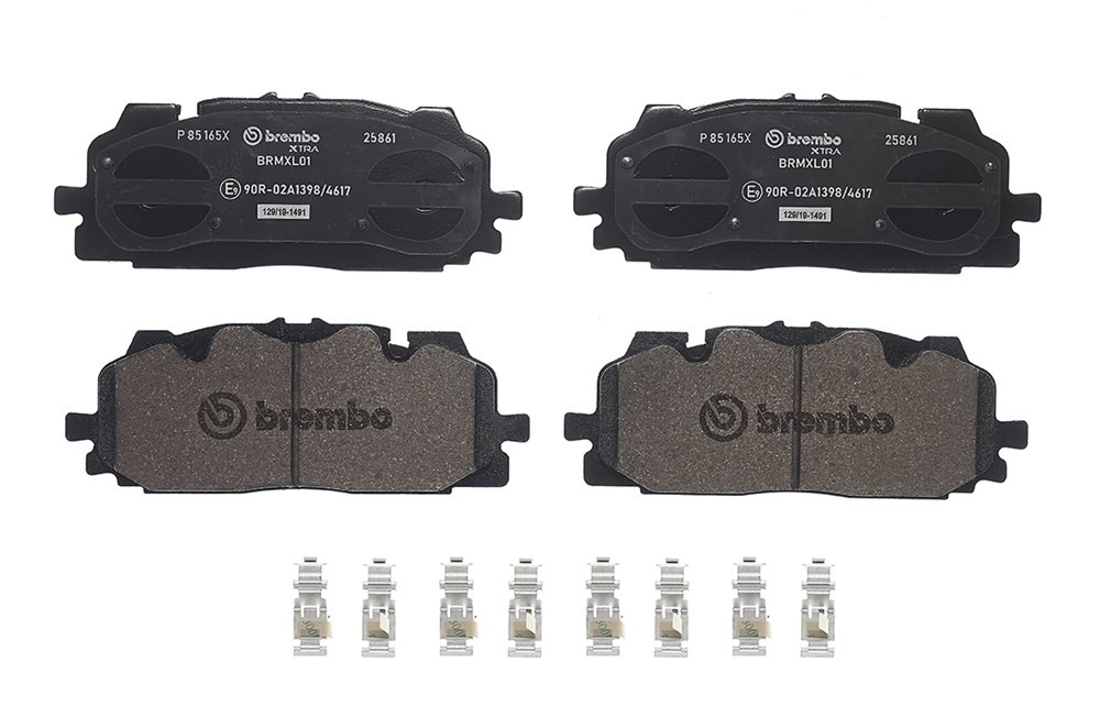 BREMBO Bremsbeläge mit Zubehör Vorne (P 85 165X) für Audi Q5 A7 A4 B9 A5 