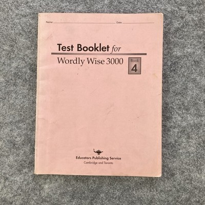 Test Booklet for Wordly Wise 3000 Book 4 2003 Educators Publishing Service GR 7