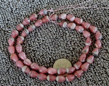 PERUVIAN RHODOCHROSITE Teardrop BEADS 16" Strand