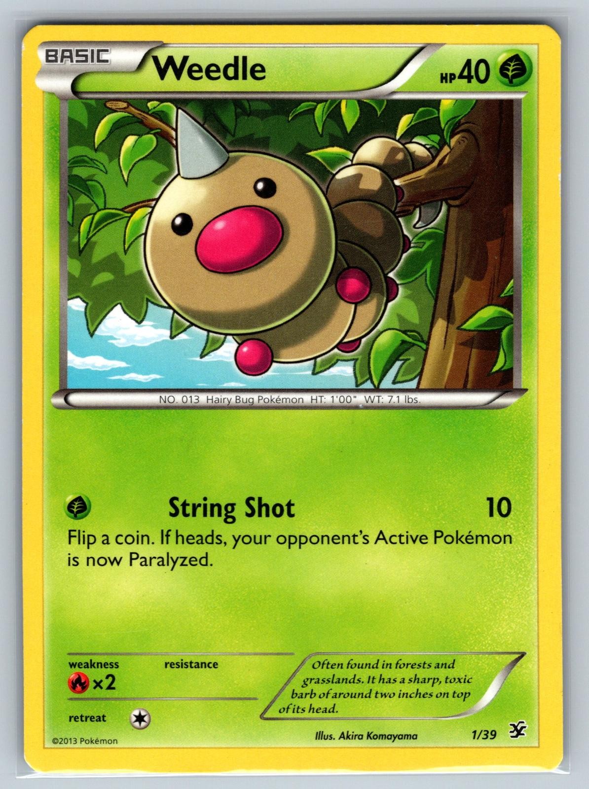 Weedle 1/39 Kalos Starter Set Pokemon Lightly Played