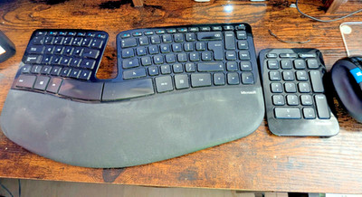 Microsoft Sculpt Ergonomische Desktop Tastatur Maus Ziffernblock mit USB Dongle