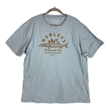 Hurley Shirt Mens XL Blue Baracuda Bar Fish G...