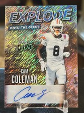 2026 Leaf Metal Football Cam Coleman Autograph 5/5 Bookend/Base Card Included!