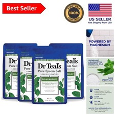 Pure Epsom Salt Soak: Relax  Relief Eucalyptus  Spearmint 3 lb Pack of 4