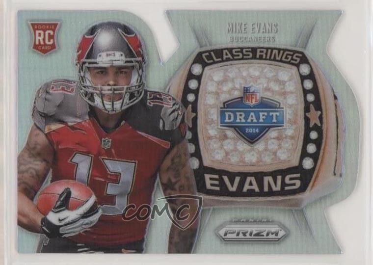 2014 Panini Prizm Class Rings Silver Prizm Mike Evans #CR6 Rookie RC 1j2