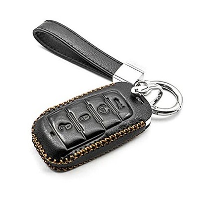 Compatible with Ram 1500 Smart 4 Buttons Leather Keyless Entry Remote Black