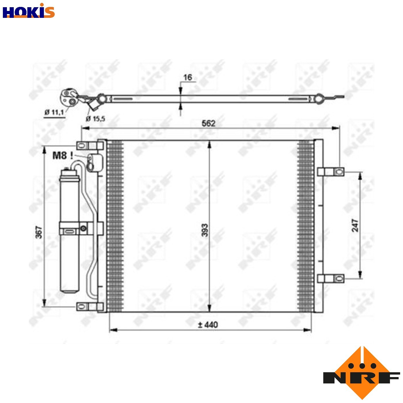 NRF-OE 35783 Condenser, air conditioning for NISSAN - Image 6