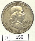 1952 D Franklin Half Dollar Silver 50 cent coin Better VG