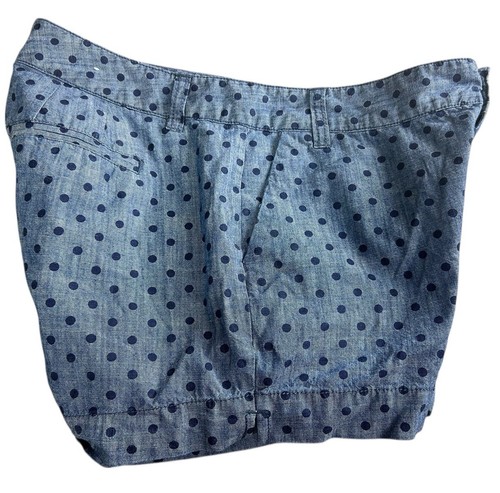 Pantalones Cortos Old Navy Cambray Lunares Talla 4 Algodón Azul Chino Informal 3" Entrepierna - Imagen 2 de 5