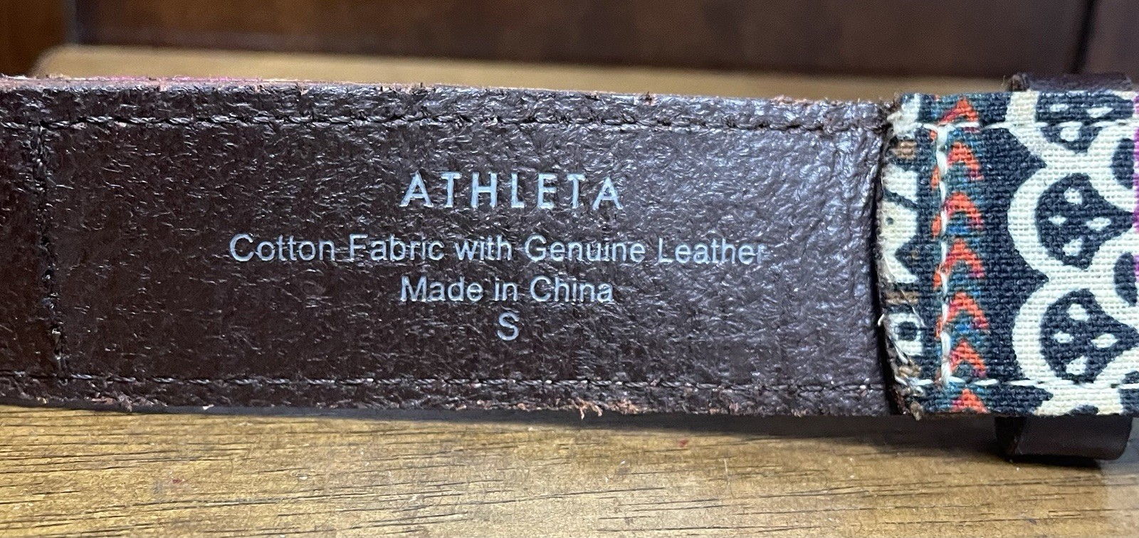 VTG Athleta Leather Lined Patchwork Upper Belt Sz… - image 7