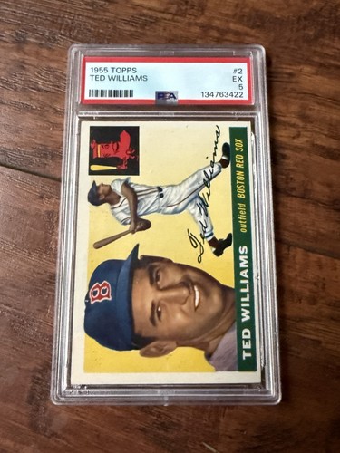 1955 Topps #  2 Ted Williams PSA 5 EX Great Color * 25 Year Seller