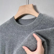 Mens 100% Pure Woolen Cashmere Sweater Warm Tops Winter Outwear Casual Comfort