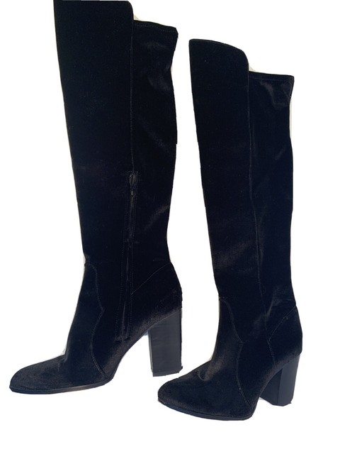 Gianni Bini Black Thigh High Boots Women’s Size 11M Faux Velvet Gianni Bini Black Thigh High Boots Women’s Size 11M Faux Velvet
