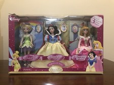 BrassKey Keepsakes Disney Princess Porcelain Collector Doll Set Of 3