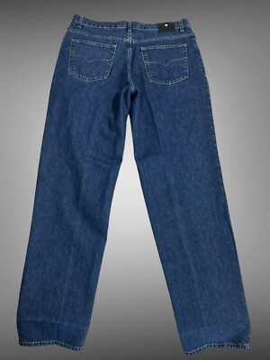 Versace Jeans Couture Ittierre Straight Blue Jeans Mens Sz 38x35 Big Tall  EUC