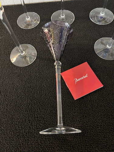 Lotto 7 Bicchieri da Vino Alsazia Decoro Arabesco Cristallo Di Baccarat (Prezzo - Foto 9 di 13