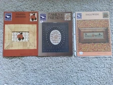 Twisted Threads Cross Stitch Charts Lot of 3, Family & Friends, Halloween, etc.