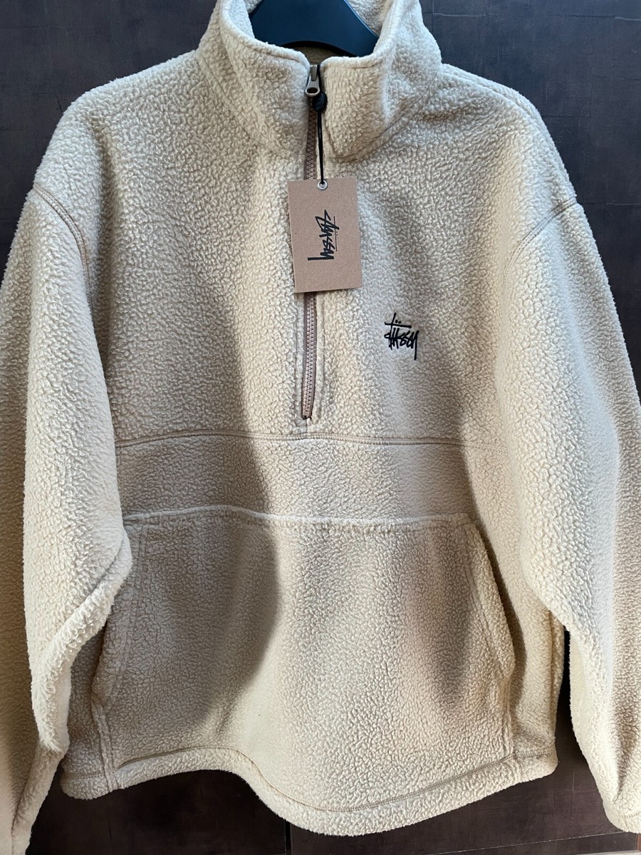 Stussy Half Zip Mock Neck Fleece (Beige), Size S | eBay Stussy Half Zip Mock Neck Fleece (Beige), Size S | eBay