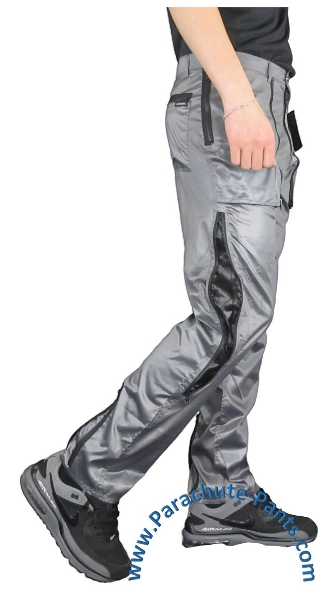 【DISCERNMENT】Essential brushed nylon parachute pants Countdown Shiny Nylon Parachute Pants Jeans/Pants/Trousers