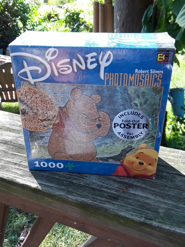 Disney Photomosaics 1000 Piece Puzzle Winnie The Pooh With Poster Silvers SEALED