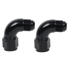 6AN Male to 6AN Female Swivel Adapter 90 Degree Full Flow Fitting Coupler 2Pcs