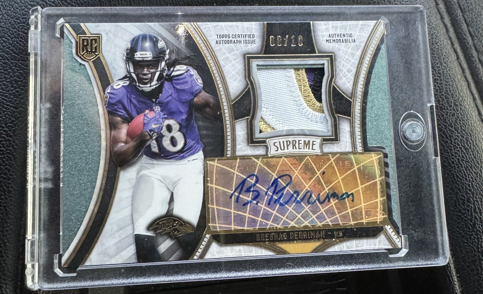 Breshad Perriman Topps Supreme Autograph Patch #SAPBPR Gold
