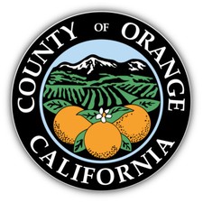 Orange County Seal Car Bumper Sticker Decal - 9'', 12'' or 14''