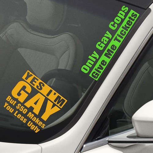 Gay Only Gay Cops Give Me Tickets Sticker Decal - Picture 6 of 12