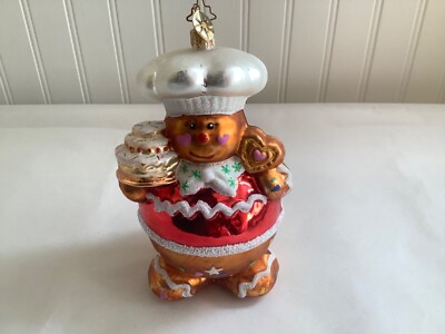 Radko The Baker Boy  gingerbread man ornament (approx. 6.5  H)
