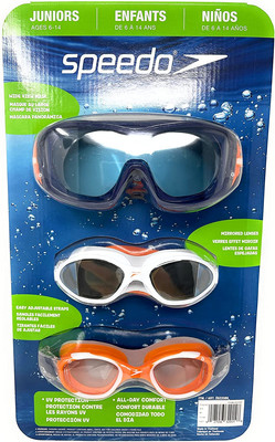 Junior Swim Goggles 3-Pack, Multi-Color & Shape - Variety Pack