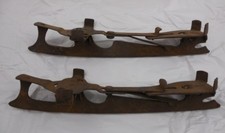 Pair of Antique 10-1/2 Halifax Pattern Club Skate Ice Skates
