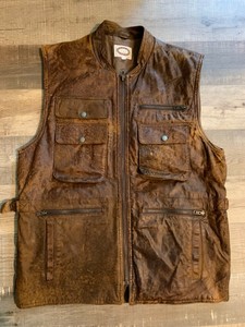 old leather vest