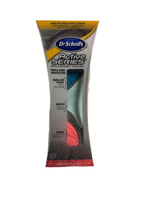 Dr. Scholl s Active Series Replacement Insoles, Women s Size 8.5 - 11
