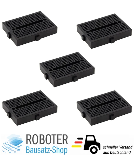5x Mini Breadboard SYB-170 Schwarz kompatibel mit Arduino