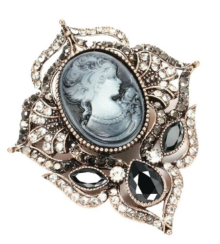☆TATIANA☆ Milky Way Antique Pearl Brooch BCH0093 Vintage Tatiana Faberge Imperial Collection Glass/Crystal
