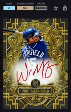 Topps Bunt Super Rare Whit Merrifield Gold Signature Glory 2021 Digital Card