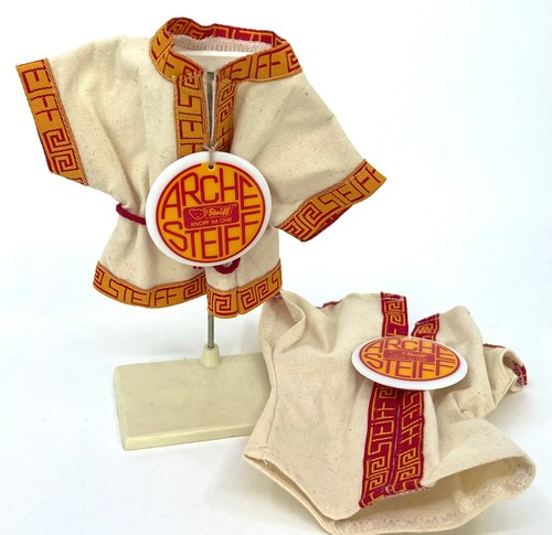 Steiff Noahs Ark Bear Tunic x 2 Fits 18cm 7in Teddy LE 1992 Porcelain Medallions - Picture 2 of 11