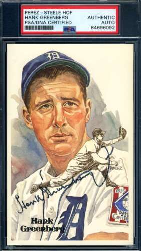 Hank Greenberg PSA DNA Signed Perez Steele Autograph