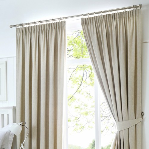 Fusion Plain Dijon Blackout / Thermal Lined Pencil Pleated Curtains. 8 x Colours - Picture 18 of 26