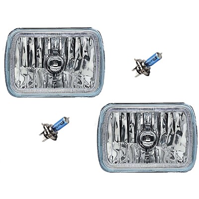 OCTANE LIGHTING 7x6 Inch Amber SMD LED Headlight Assembly - H4 Halogen Bulb, Halo Reflector, 90 Day Warranty (Each)