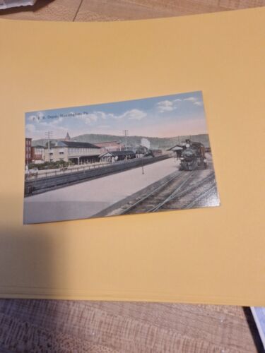 Nice Postcard of P. R. R. Depot Huntingdon PA