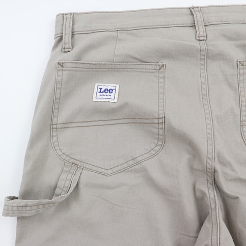 LEE Workwear Pantalón Carpintero Mujer 12 M Relajado Recto Taupe Beige Espiga - Imagen 3 de 11
