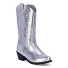 Madden Nyc Youth Girls Silver Pointed Toe Tall Western Cowgirl Cowboy Boots: 1-4