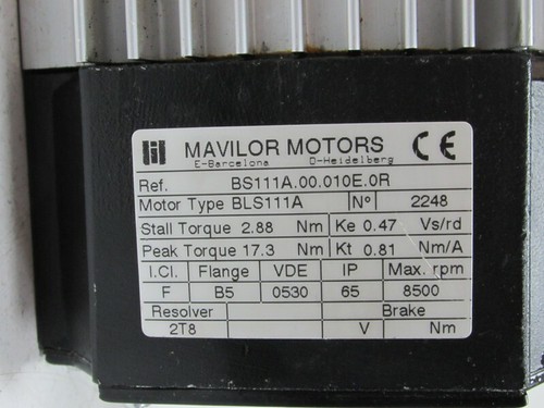 Mavilor Servomotor BLS111A BS111A.00.010E.0R max.8500 EXCELENTE ESTADO - Imagen 4 de 4